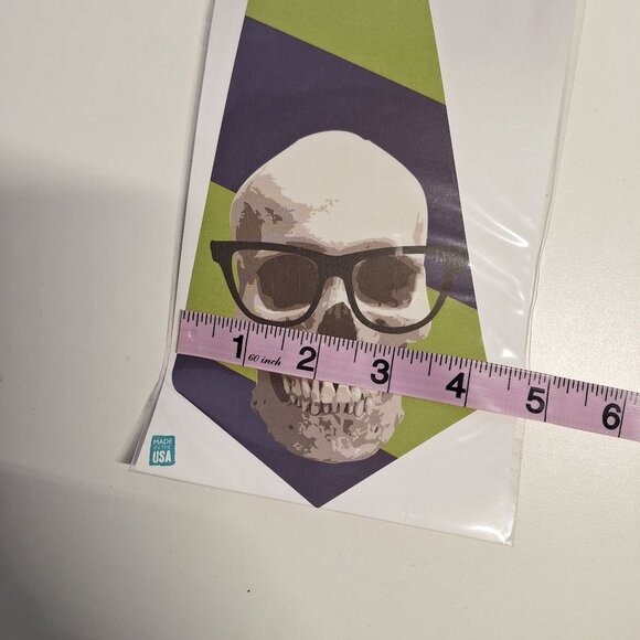 Big Guy Sticky Ties Reusable Wearable Fabric Sticker Skull Design By EvREwares - Picture 5 of 5